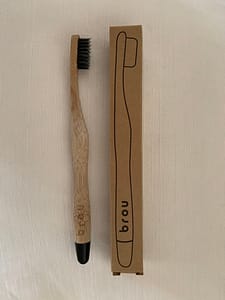 Vove/brou premium biodegradable bamboo charcoal toothbrush.